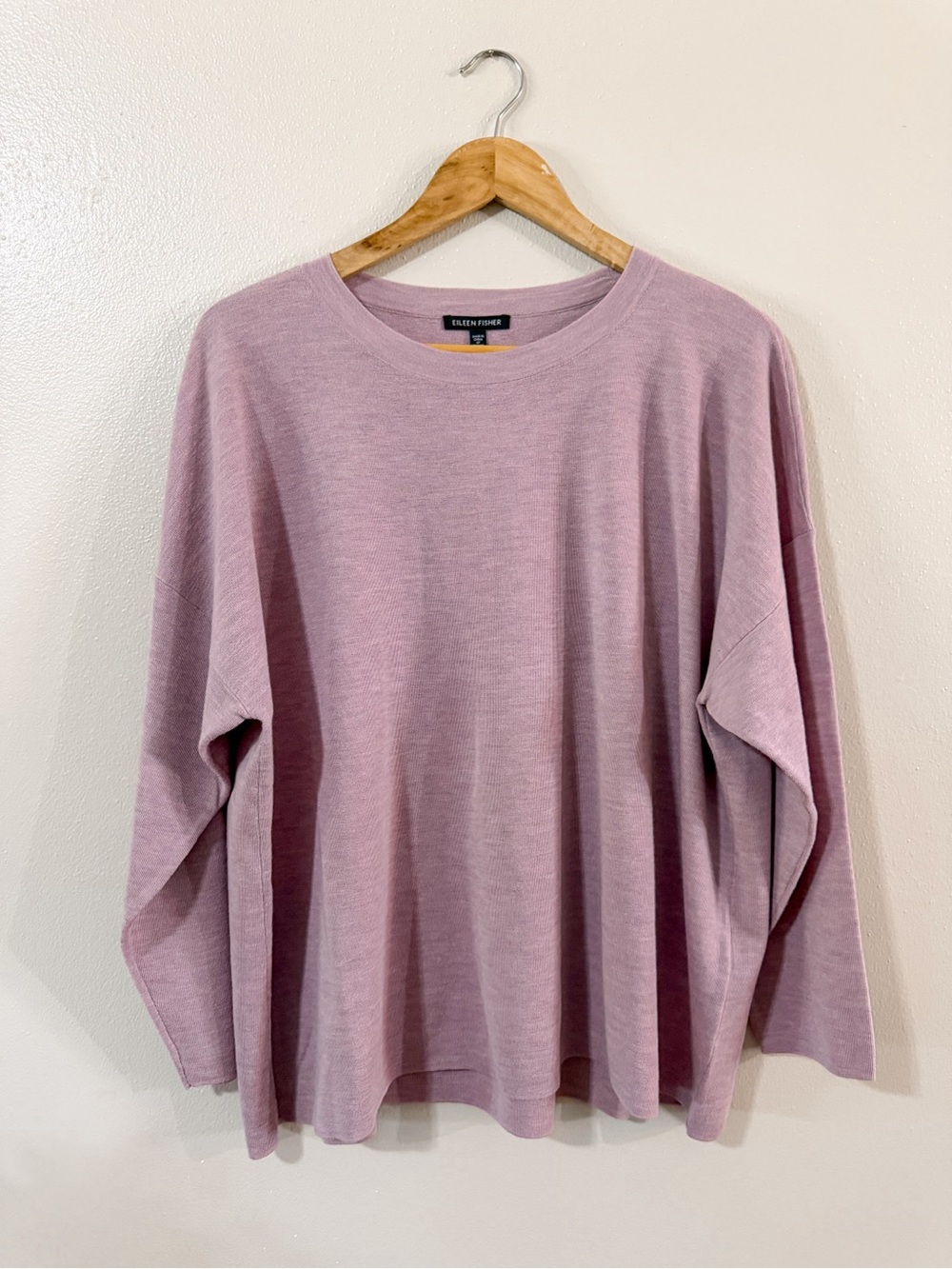 Eileen Fisher | NWT Superfine Merino Wool Mauve Lightweight Sweater